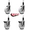 Service Caster 5'' Nylon Wheel Swivel 1-1/8'' Expanding Stem Caster Set 2 Brakes, 4PK SCC-EX20S514-NYS-2-PLB-2-118 - alternate 4